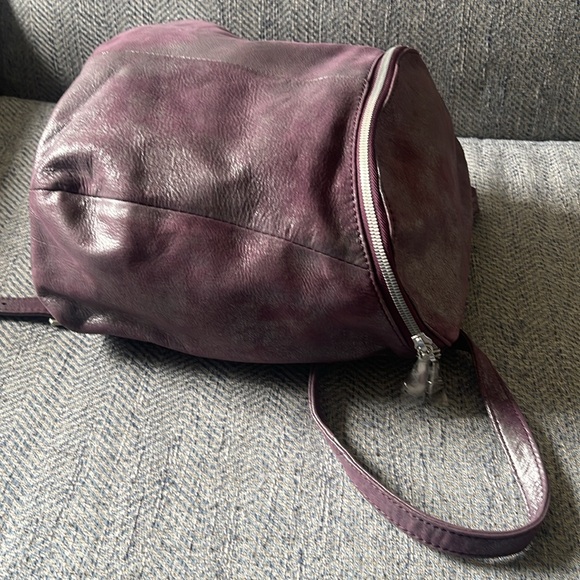 HOBO River Plum Graphite Leather Backpack - Picture 9 of 16